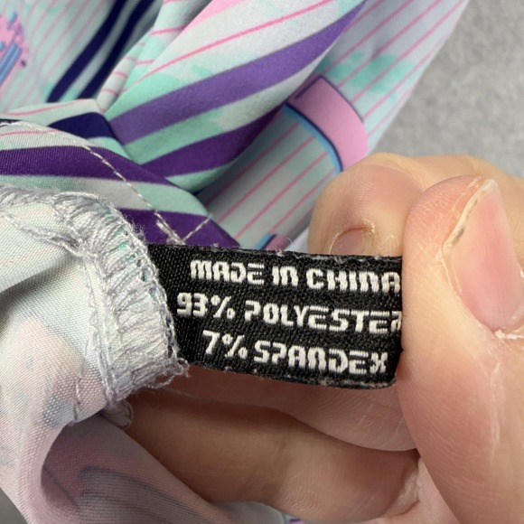 Retro Rifle Ocean Drive Shirt Mens Large Green Miami Graphic Party Button Up - Picture 5 of 6